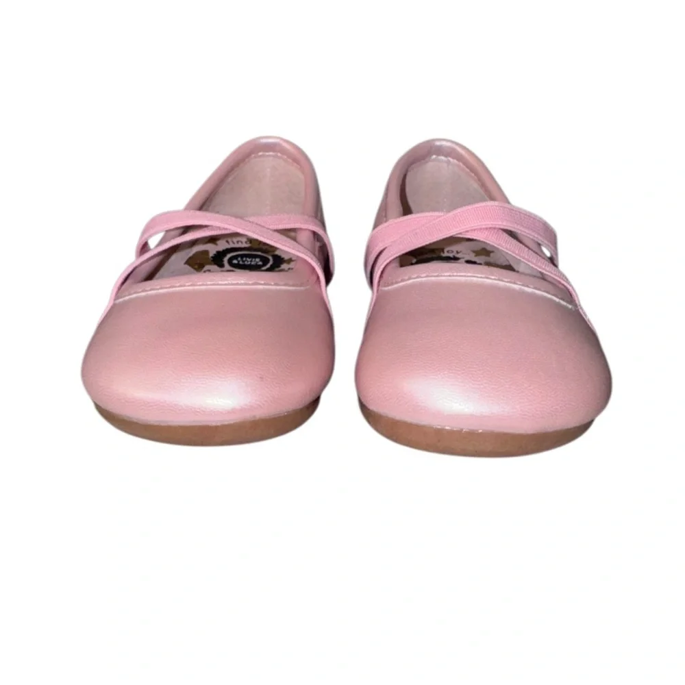 Wrn 1X 🐤 LIVIE AND & LUCA pink ballet flats girl’s shoes size 5